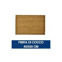 Marca - zerbino tappeto asciugapassi casa fibra di cocco supporto gomma o righe (26836V) fibra di cocco cm 40X60 (10250)
