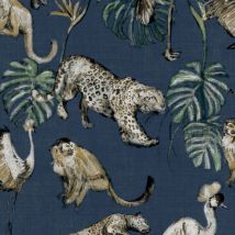Zero - Wallpaper Exotic Animals Blue Noordwand