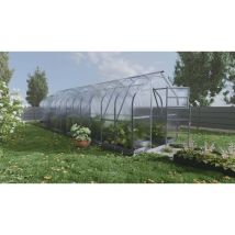 Meistro Kodas - Zertifiziertes Gewächshaus StandartKLASIKA 20m2, 2,5m x 8m, 4 mm Polycarbonatabdeckung (4 Dachfenster)