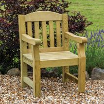 Zest - Emily Wooden Garden Seat Chair Dining Picnic Arm Chair