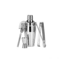 Zestaw di barman 5 elementi per cocktail, shaker da 550 ml in acciaio inossidabile, colore argento.