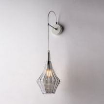 Bonetti Illumina - Zeus - Applique en fer verre pyrex gris 1 lumière .14 - P.21 - BL270-AP1-GR