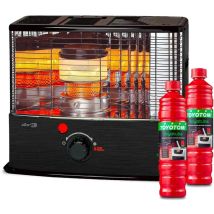 Zibro Stufa Rc 32 Meccanica A Combustibile Meccanica Doppia Camera, 3200 W, Nero Acciaio