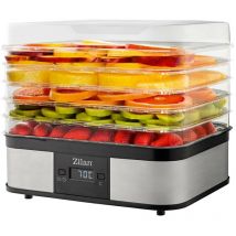 Zilan - Dörrautomat mit Digital Display 5 Ebenen 48h Timer Temperaturregler (40-70°) 245 Watt