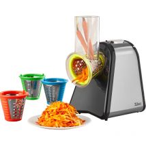 Zilan - Elektrische Reibe Elektrischer Gemüsehobel Spiralschneider Gemüseschneider 200 Watt 4 Aufsätze