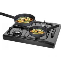 Zilan - Gaskocher 4 flammig Campingkocher Gasherd Kochfeld Schwarz