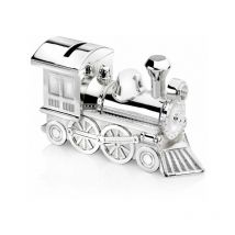Salvadanaio Locomotiva, in Lega di Zinco, Argento, 54x147x85mm - Zilverstad