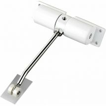 Soleil - Zinc Alloy Adjustable Automatic Door Closer - For Home or Commercial Use - White