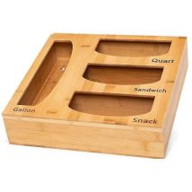 Organisateur de sac à fermeture à glissière, organisateur de tiroir de cuisine, séparateur de tiroir pour sacs à sandwich et gallons