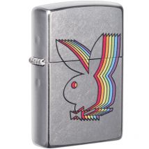 Playboy arc-en-ciel en acier brossé - Zippo