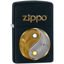 Yin Yang en couleurs or et argent - Zippo