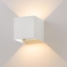 ZMH Applique murale LED Extérieur Lampe - up down Luminaire extérieure 5W Spot mural intérieur Ip65 Etanche Lampe couloir Cage d'escalier ,blanc