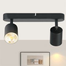 Plafonnier Salon Noir Spot de plafond Moderne - GU10 Plafonnier Max.25W Métal Spot de plafond Pivotant Design Spots pour couloir cage d'escalier