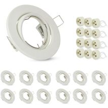 Spot encastrable GU10 Set - Douilles GU10 230V diamètre du trou 50mm avec socle en inox Cadre d'éclairage encastrable Spot orientable 30° pour