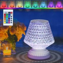 Lampe de Chevet Tactile Dimmable led Lampe de Bureau - Lampe de Bureau Sans Fil avec Batterie 16 Couleurs 4 Modes rvb usb Lumière d'Ambiance avec
