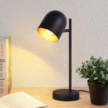 Lampe de Table Lampe de Chevet Rétro Vintage : Lampe de Table Salon Industriel en Or Noir en métal Lampe de Chevet Rustique E14 avec câble Lampe de