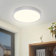 ZMH Plafonnier Led Rond Plat Plafonnier 24W Moderne Lampe Led IP44 Etanche pour Cuisine Bureau Salon Salle de bains Chambre Enfants,Ultra Fin Ø 23 x