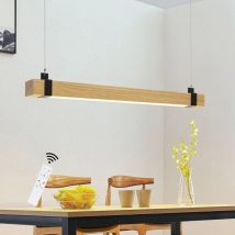 Led Lampe Suspension 19W 100cm Luminaire Plafonnier Moderne Hauteur et Température de Couleur Réglable pour Salle à Manger Salon Café Hôtel Bureau