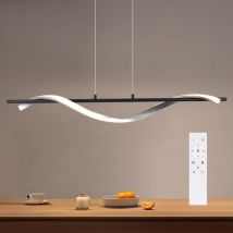 Led Lustre Dimmable Suspension Lampe - Lustre de Salon Moderne avec Télécommande - 21W 150CM Hauteur Réglable - pour Table à Manger Restaurant