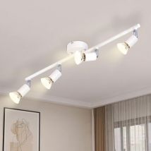 Plafonnier led 4 Ampoules Spots de Plafond - Plafonnier GU10 Spot de Plafond Blanc Orientable à 330°Lampe de Chambre Industrielle Salon sans Ampoule