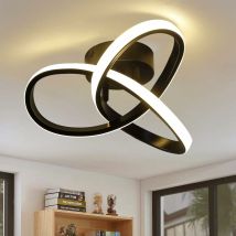 Plafonnier led Blanc Chaud Plafonnier Petit - 17W 1400LM Lampe de Couloir Lampe de Cuisine Moderne Lampe Design Géométrie Noir et Blanc pour Chambre