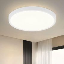 Plafonnier led Cuisine - 15W Lampe de salle de bain Blanc neutre Plat Ø22cm Plafonnier de chambre IP44 Etanche Lampe de cuisine Blanc Lampe de