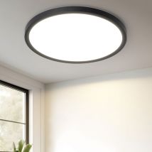Plafonnier led Lampe de plafond plate - Lampe de chambre 18CM Lampe de salle de bain 15W Lampe de plafond noire Éclairage de plafond Plafonnier de