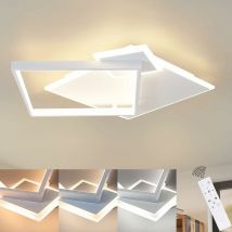 Plafonnier led Salon - Dimmable Lampe de salon 50W Design moderne avec télécommande en métal Plafonnier pour salle à manger Cuisine Chambre à coucher