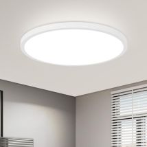 Plafonnier Plafonnier led Salle de Bain - Lampe de Salle de Bain Ø30cm Lampe de Chambre Plate Lampe de Cuisine Ronde 18W Éclairage de Plafond de