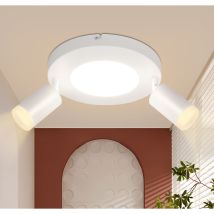 ZMH Plafonnier Spot de Plafond LED GU10 - Plafonnier 3000k Blanc Chaud 20W Lampe de Chambre Pivotant 350° Spot de Plafond pour Cuisine Salle à Manger