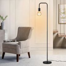 Lampadaire Salon Vintage Lampadaire noir avec interrupteur à pied Métal industriel Lampadaire design Lampe de salon pour chambre à coucher Bureau