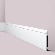 Noel&marquet - Zócalo nmc FL14 wallstyl Noel Marquet Rodapié Perfil de estuco Moldura decorativa diseño atemporal clásico blanco 2 m
