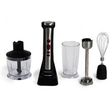 Melchioni - zoe Stabmixer-Set, Wiederaufladbar 5 Geschwindigkeiten & Zerkleinerer