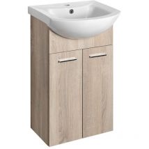 Aqualine - zoja Vanity Unit 41,5 x74x25,3cm, placage de chêne