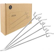 Zolginah - Crochets pour panneau perforé 200 mm, 20 Pcs Métal Crochets Panneaux Perforés, Crochets en métal, panneaux perforés crochets de garage
