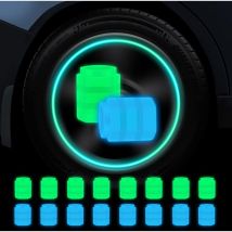 Zolginah Paquete De 16 Tapones Fluorescentes Para Válvulas De Neumáticos De Coche, Tapones Universales Para Válvulas De Neumáticos De Coche, 8 Tapones