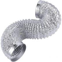 Sjqka - Zoll Hochleistungs-Trockenauspuffrohr, flexibles, extra dickes Aluminium-Kanalset (6 Schichten) für enge Räume, 3 Fuß