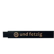 Zollstock 2 m – Buchenholz – schwarz – 10 Glieder von 3 mm – Genauigkeitsklasse 3 – Maßeinteilung: Zentimeter