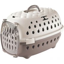 Cage de transport Smart chic Taupe max 6 kg pour petit chien et chat - Stefanplast