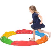 Zonekiz - Kids Balance Beam, 6 Pieces Stepping Stones, for Obstacle Course - Multicoloured