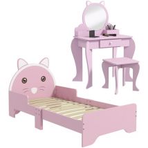 ZONEKIZ Kids Bedroom Furniture Set for 3-6 Years, Cat-Design