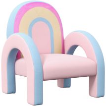 Zonekiz - sillón para niños pequeños en forma de arco iris mini sofá cómodo sillón infantil para niños de 1,5-3 años para salón carga 45 kg 43x41x51