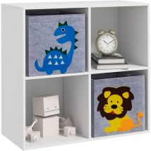 Zonekiz - Toy Organiser with Three Non-Woven Fabric Drawers for Bedroom