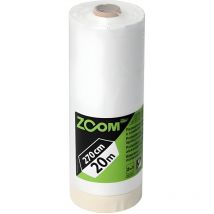 Abdeckfolie mit Klebeband 1 Rolle Maler selbstklebend Folie - unterschiedliche Größen: 1 Rolle, 20m x 270cm - Zoom