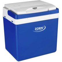 Zorn Z26 12/ 230v Glacière Cee: E (a - G) Thermoélectrique 12 V, 230 V Bleu-blanc 25 L Refroidit Jusqu'à 18°c En Dessous De La Température Ambian 