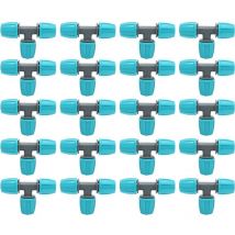 20 pz 16mm Tee Tubo Connettore pe Tubi di Irrigazione Tee per Serre Giardini Agricoltura 9.3x6 cm - Zoternen