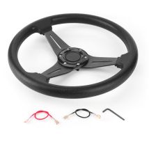 Zoternen - Accessorio modificato universale sostitutivo del volante alla deriva per auto da corsa da 350 mm/14 polliciNero
