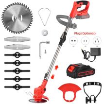 Zoternen - Akku-Elektro-Freischneider, bürstenloser Rasenmäher mit Akku und 2 Klingen, tragbarer Rasenmäher für den Außenbereich zum Schneiden von