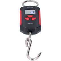 Bilancia da gru 200 kg per carichi pesanti, gancio di pesatura, stadera, retroilluminazione elettronica hd portatile (rosso nero) - Zoternen