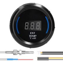 Digitales LED-Abgastemperaturmessgerät, Große Schriftanzeige, Alarmfunktion, 52 Mm (2 Zoll) EGT-Messgerät für PKW-LKW-Motorräder, Empfindliche